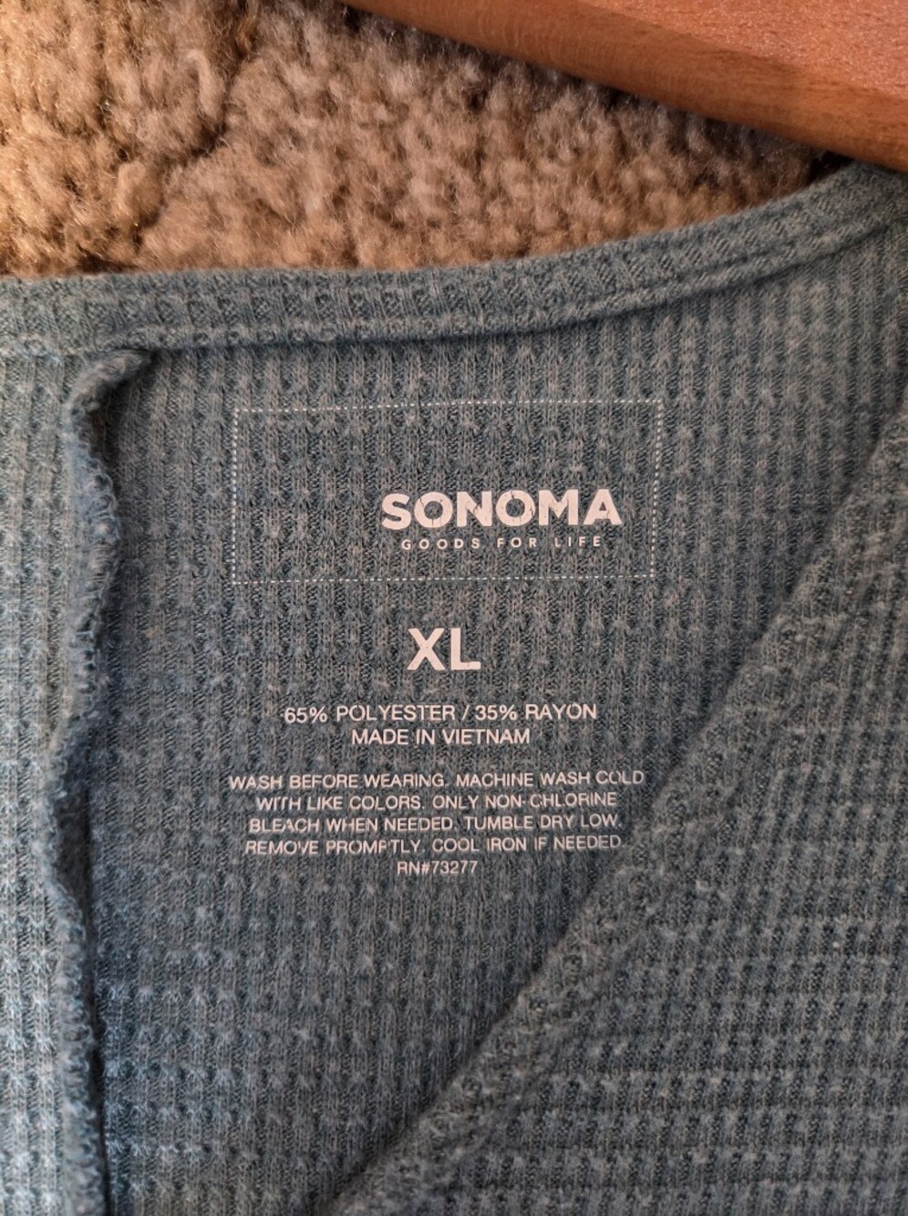 Sonoma Teal Scoop-Neck Waffle Tunic - Picture 5 of 5